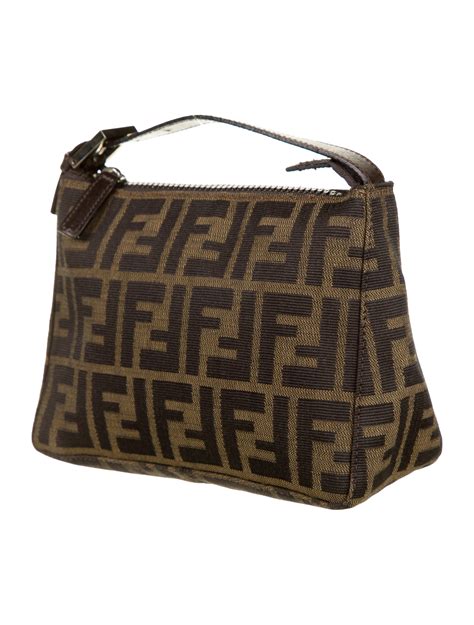 fendi borsa pochette small pouch zucca|fendi baguette bag.